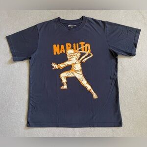 Uniqlo UT Archive Naruto T-Shirt Navy Blue Large Short Sleeve Anime Tee